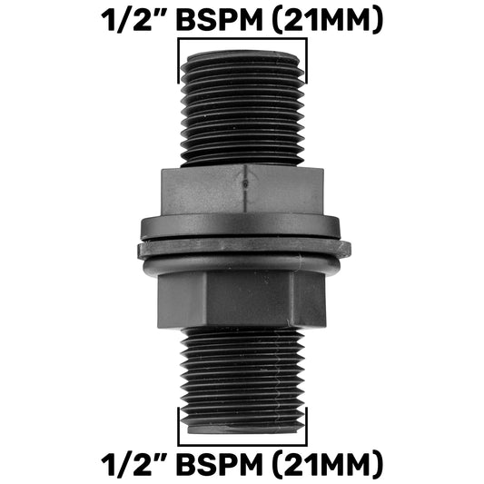 TANK CONNECTOR WITH WASHER 1/2"BSPM