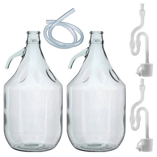DEMIJHON 5L 2 PACK PLAIN WITH AIRLOCK AND BUNG & TUBE