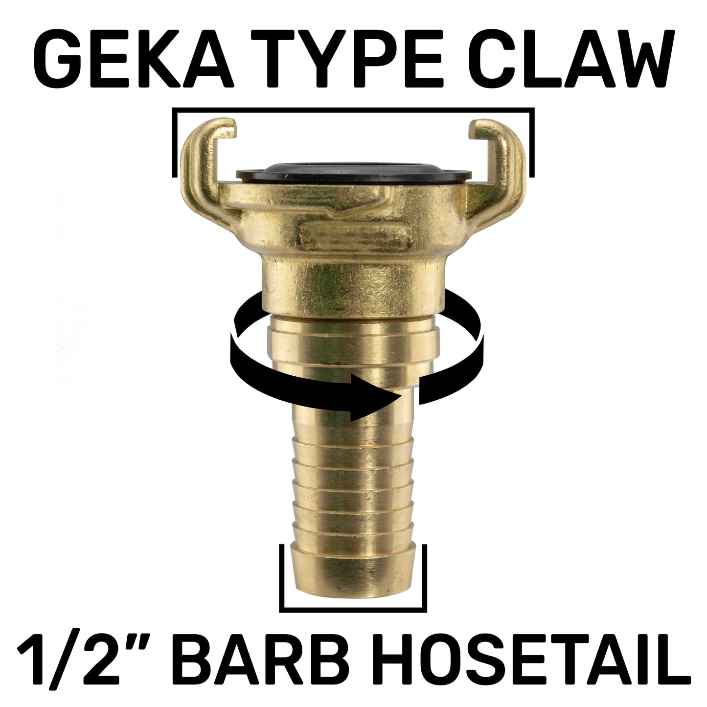 Claw Brass - Swivel 1/2" Hose