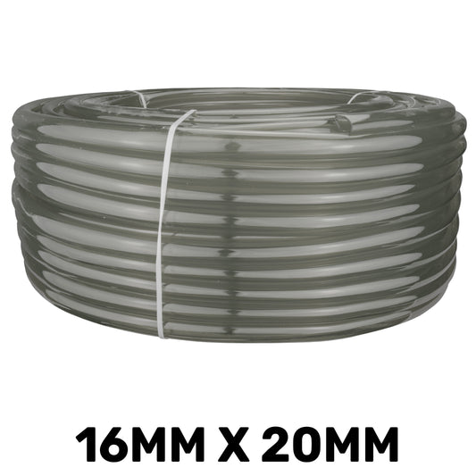 Grey Semi-Transparent PVC Pipe 16mm*20mm