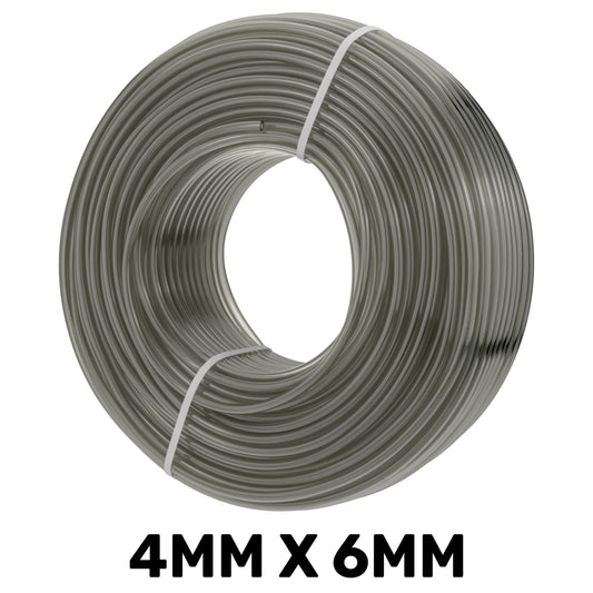 Grey Semi-Transparent PVC Pipe 4mm*6mm