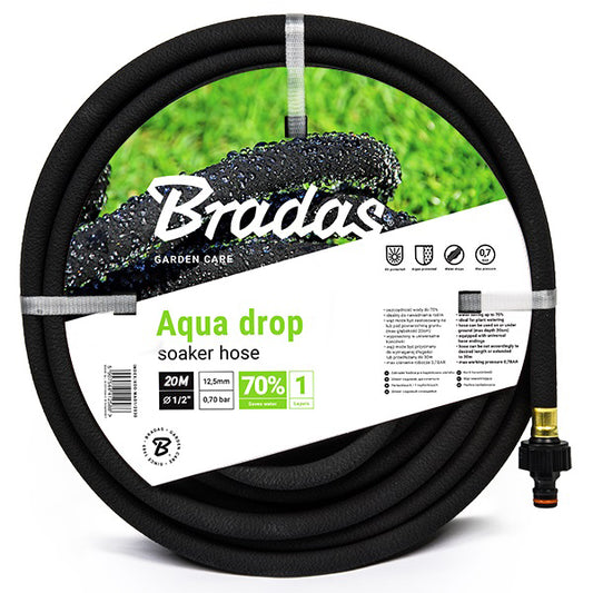 Aqua-Drop Soaker Hose with Connector 20m