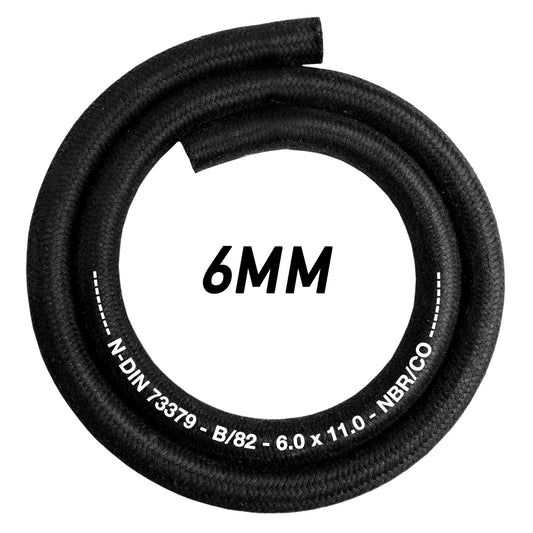 Rubber Reinforced with a heat resistant textile braid 6mm/11mm