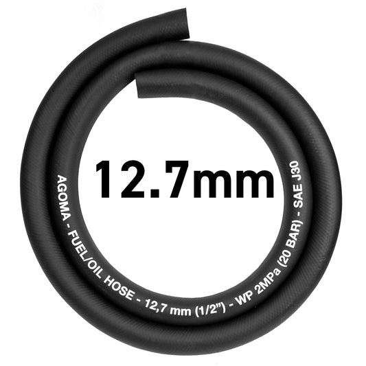 Rubber 12.7mm Braided Fuel, Oil Hose SAE J30 R6 WP