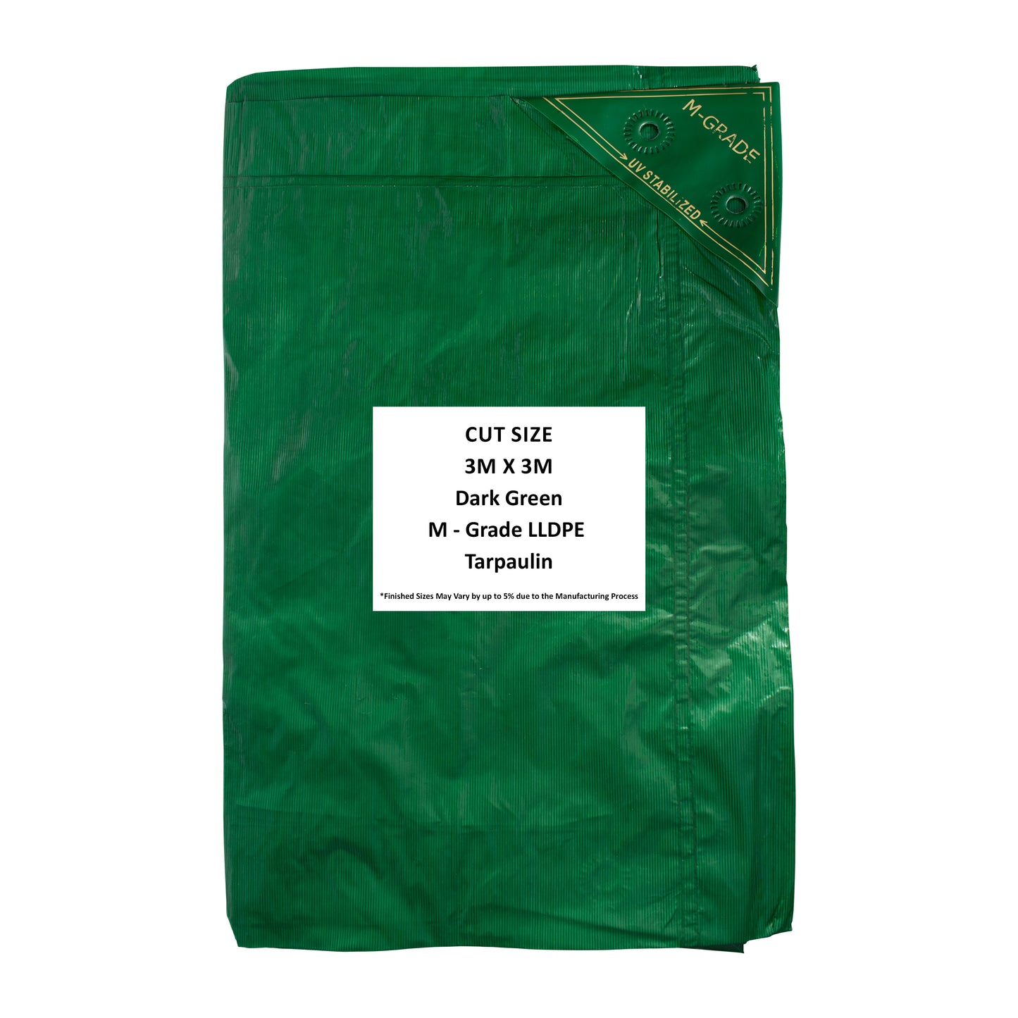 M-Grade LLDPE Green Tarpaulin 3m x 3m