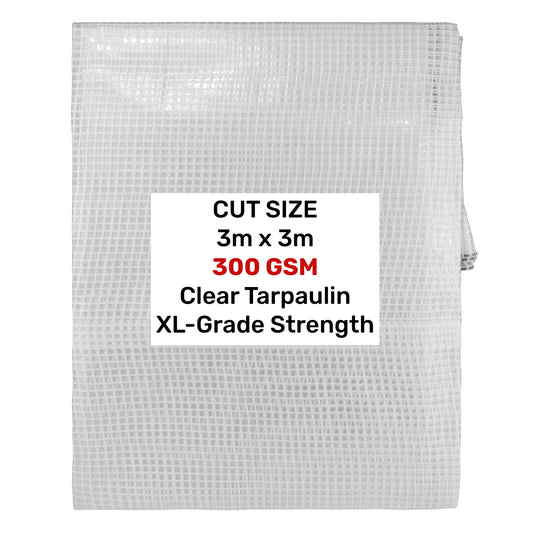 Clear XL-Grade Tarpaulin 3m x 3m