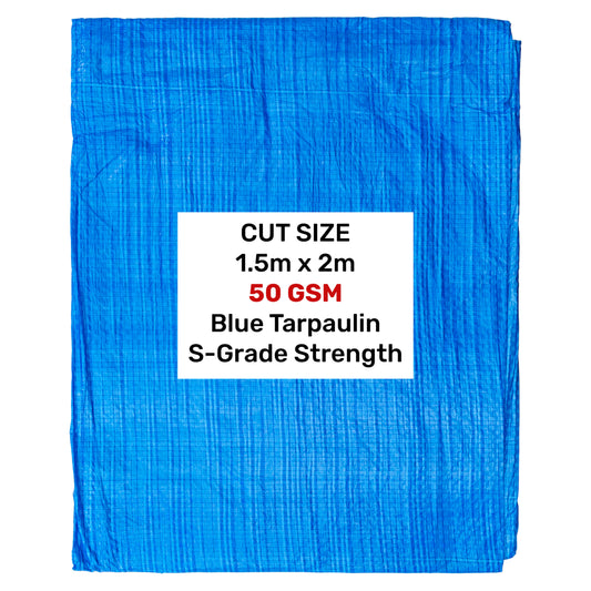 Blue S-Grade Tarpaulin 1.5m x 2m