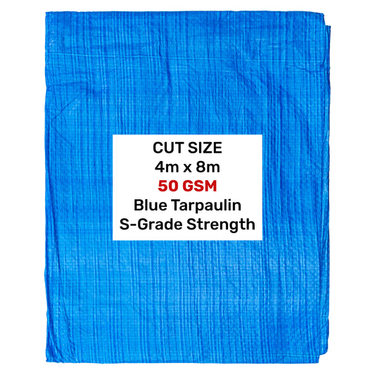 Blue S-Grade Tarpaulin 4m x 8m