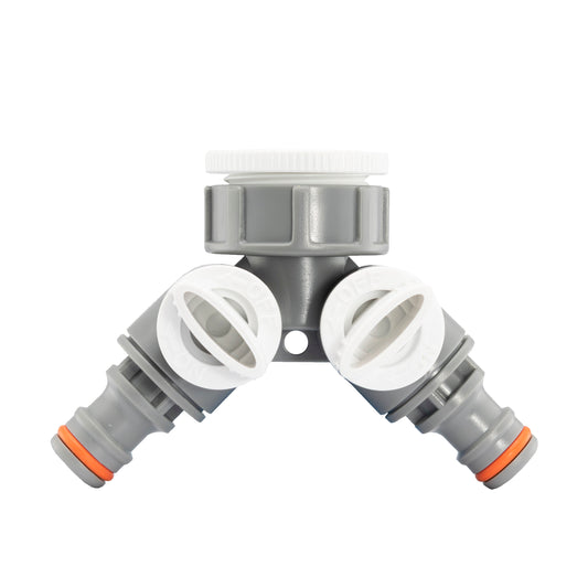 DOUBLE TAP CONNECTOR WITH VALVES