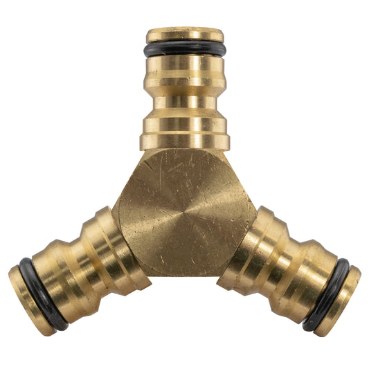 3 WAY MALE SNAP ON CONNECTOR - BRASS