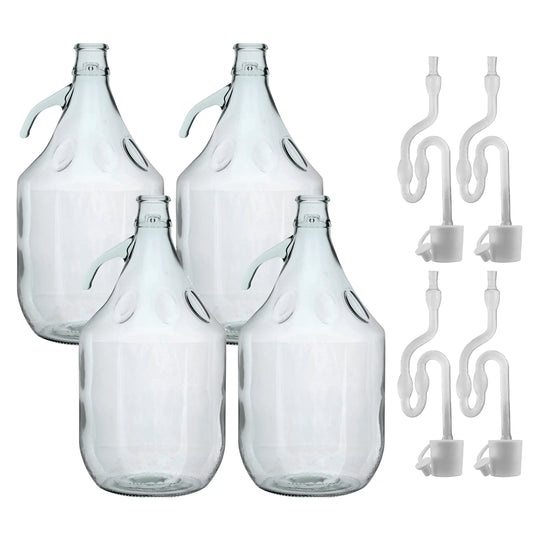 DEMIJHON 5L 4 PACK PLAIN WITH AIRLOCK AND BUNG