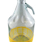 Glass Demijohn 5L With Swing Top Cap & Yellow Protective Basket