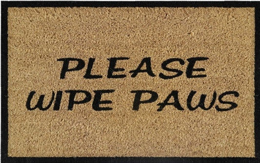 Doormat 60cm x 40cm - 'Please Wipe Paws'