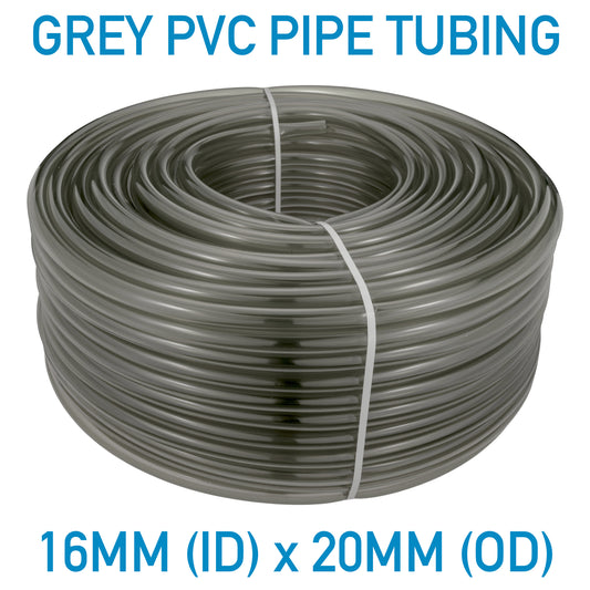 GRAY SEMI TRANSPARENT PVC PIPE 16MM/20MM
