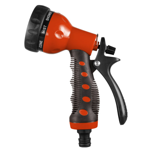 Hose Gun Water Sprayer 8-Pattern Adjustable, Cost Wise Orange