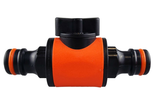 Cost Wise snap on male -male in line valve black/orange