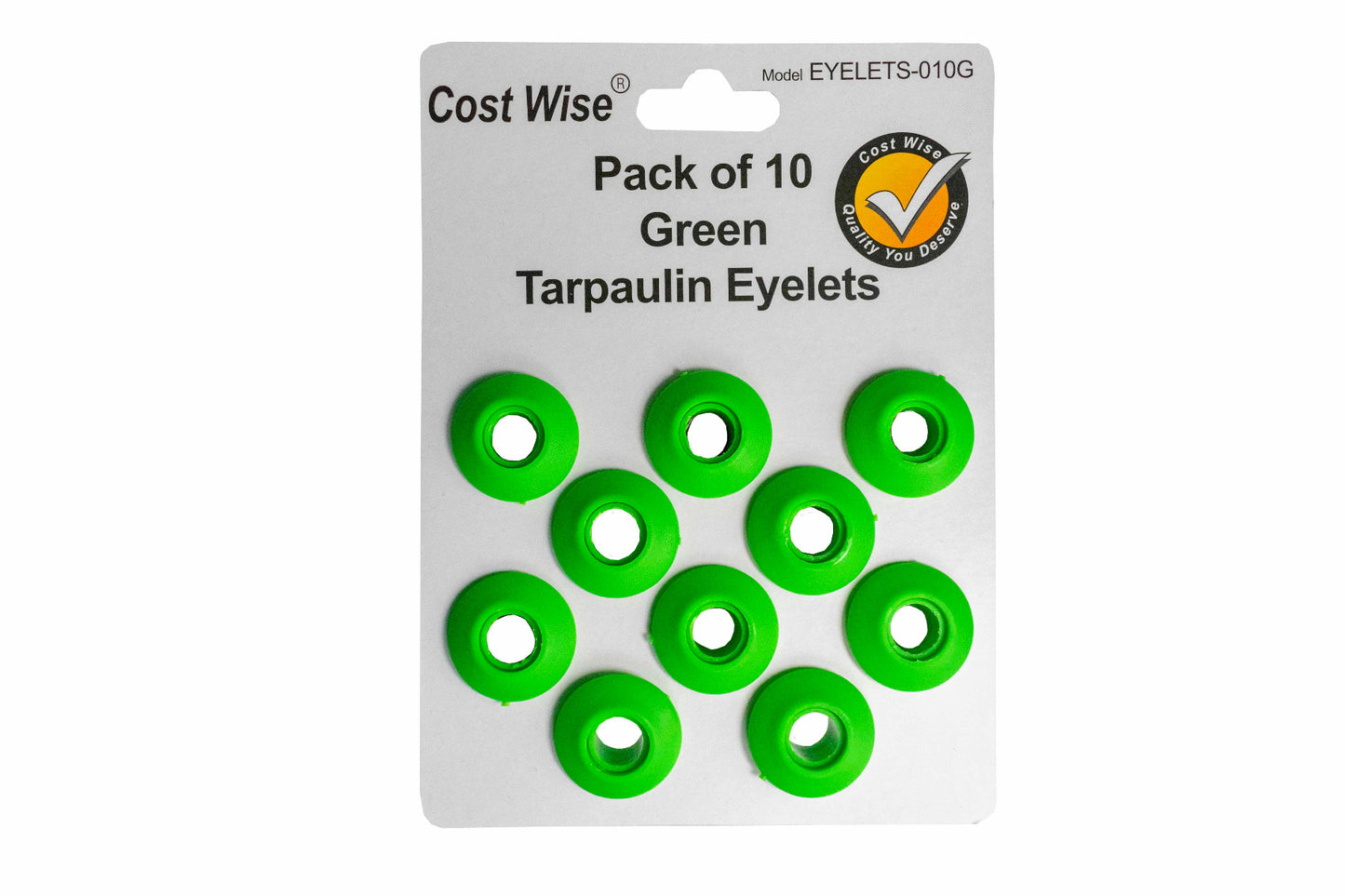 Tarp Eyelets Pack of 10 Green