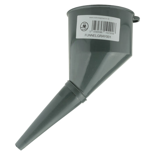 Angled Car Fuel Funnel with Filter, Gray