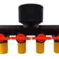 4-Way Manifold with Valves for Micro Irrigation Tube