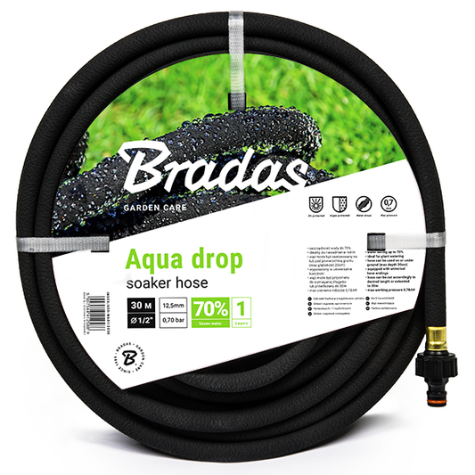 Aqua-Drop Soaker Hose with Connector 30m