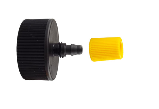 Tap Connector 3/4" BSPF - 4mm Micro Tube Black Yellow